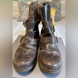 Moto Boots. Distressed Leather Steve Madden